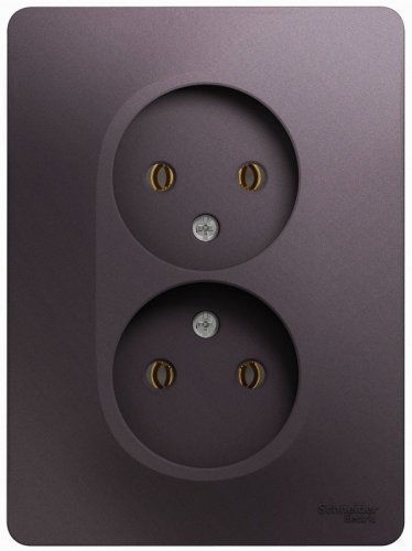 Розетка без заземления Systeme Electric Glossa 1-м. 2 мод. сиреневый туман картинка